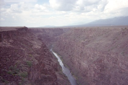 Looking down into the Rio Grande George, west of Taos NM