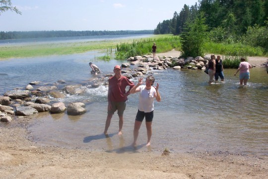 RonP and Jeanne in the headwaters of the Mississippi