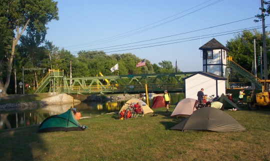 Camp site next to the canal
