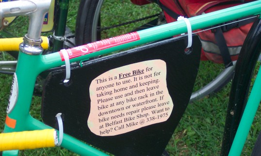 'Free Bike' with instructions for use