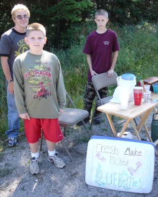 Kids with lemonade stand