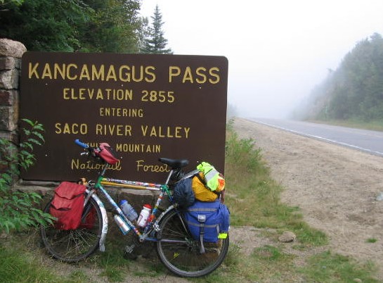 Kancamagus Pass sign