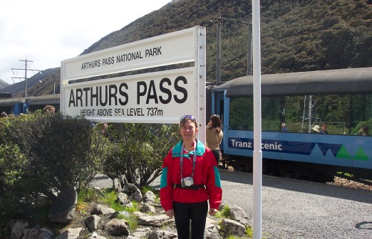 Sue at Arthur's Pass
