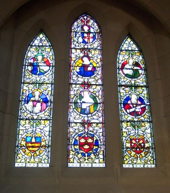 Stained glass window in the cathedral