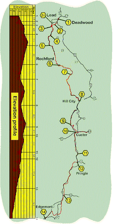 Mickelson Trail map