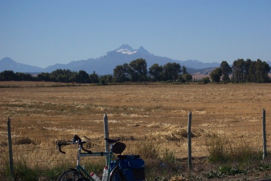 Roadside view with Antuco Volcano