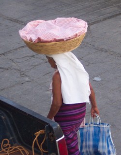 Lady carrying load on her head