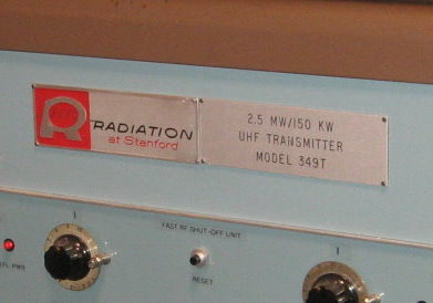 Label plate for control console