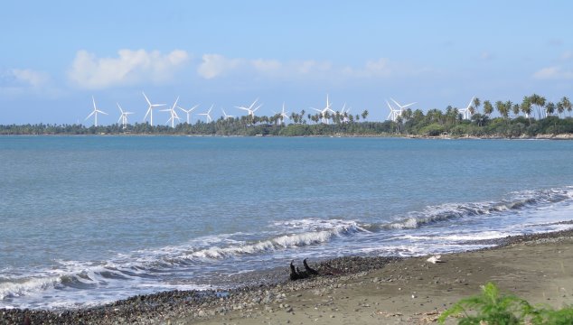 Windmills across the water