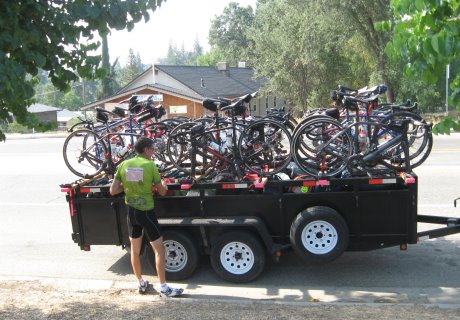 Club's bike trailer
