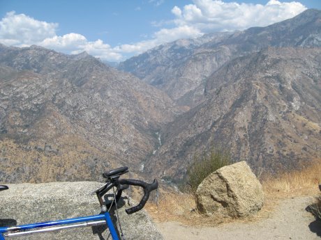 Vista with bike in foreground