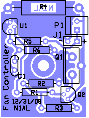 PC board artwork and parts placement diagram